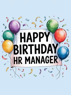 Happy Birthday HR Manager Banner