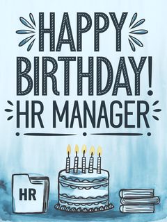 Happy Birthday HR Manager Watercolor Card