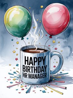 Happy Birthday HR Manager Mug