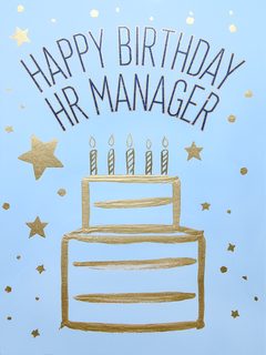 Watercolor Birthday Card for HR Manager