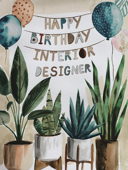 Free Download Happy Birthday Interior Designer Cake