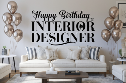Free Download Happy Birthday Interior Designer Wall Decal