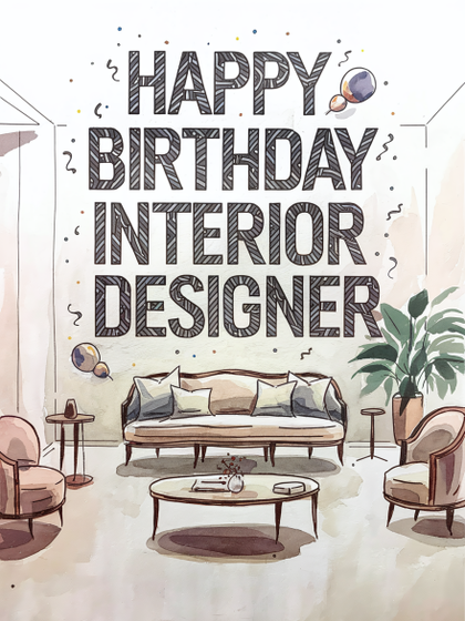 Free Download Happy Birthday Interior Designer