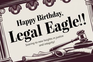 Happy Birthday Legal Eagle Card