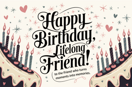 Happy Birthday Lifelong Friend Card
