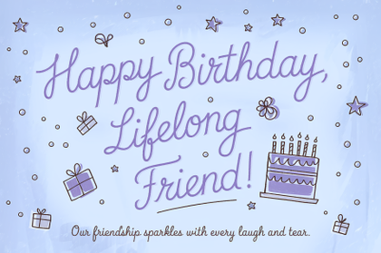 Happy Birthday Lifelong Friend Card