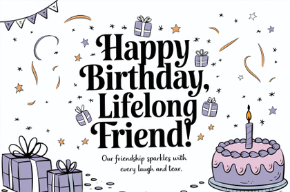 Happy Birthday Lifelong Friend Card