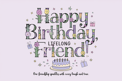 Happy Birthday Lifelong Friend Card