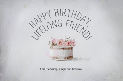Hand Drawn Birthday Card For Lifelong Friend