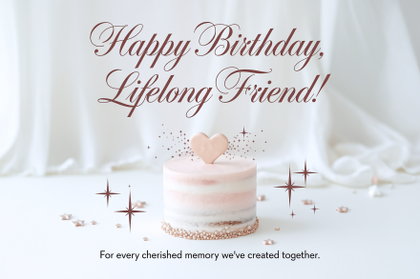Happy Birthday Lifelong Friend Cake