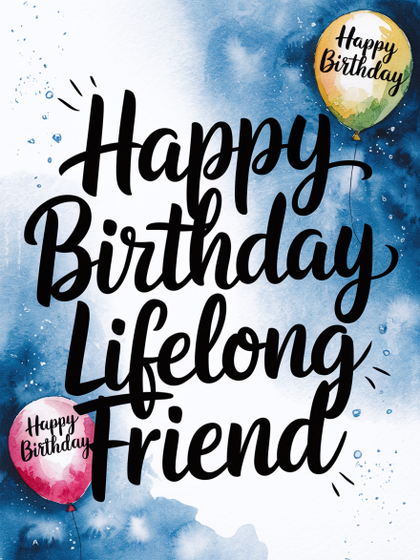 Watercolor Birthday Card for a Lifelong Friend