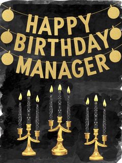 Happy Birthday Manager Banner