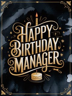 Happy Birthday Manager Card