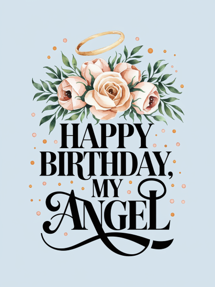 Happy Birthday Angel Card