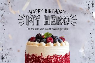 Happy Birthday My Hero Cake