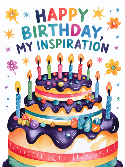 Free Download Happy Birthday Inspiration Card