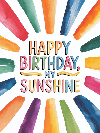 Free Download Watercolor Happy Birthday Card