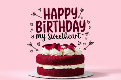 Happy Birthday My Sweetheart Cake