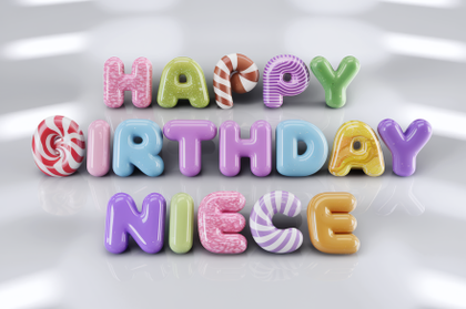 Happy Birthday Niece Candy Letters