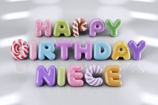 Happy Birthday Niece Candy Letters