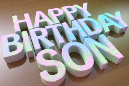 Happy Birthday Son 3D Text
