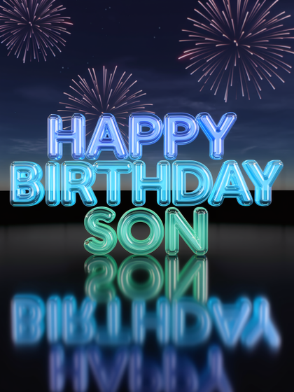Happy Birthday Son Fireworks