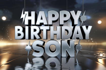 Happy Birthday Son 3D Render