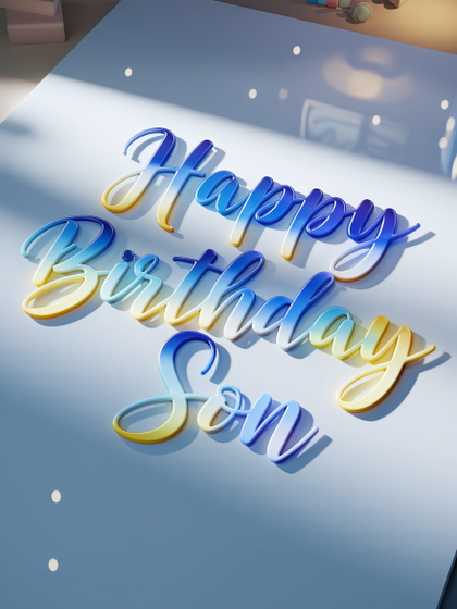 Happy Birthday Son 3D Render