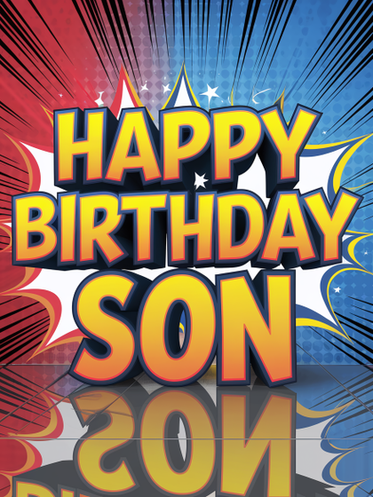 Happy Birthday Son Comic Book