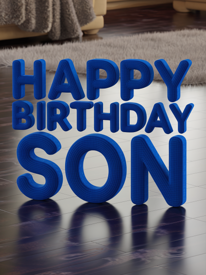 Happy Birthday Son 3D Render