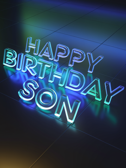 Happy Birthday Son Neon Sign