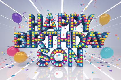 Happy Birthday Son 3D Render