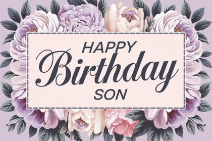 Floral Birthday Card for Son