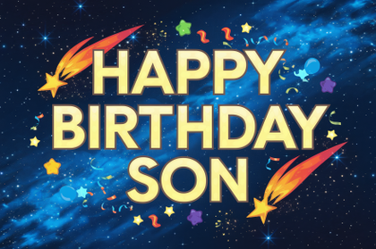 Happy Birthday Son Stars