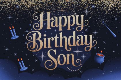 Magical Happy Birthday Son Card