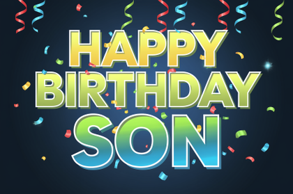 Happy Birthday Son Greeting Card