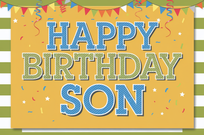 Happy Birthday Son Card Design