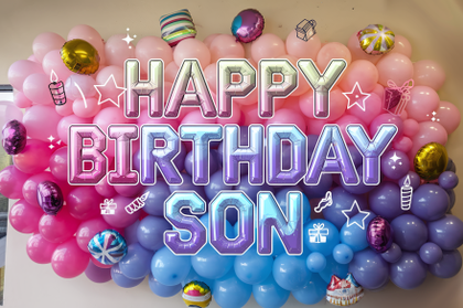 Happy Birthday Son Balloon Garland