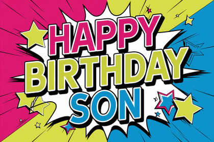 Happy Birthday Son Comic Art