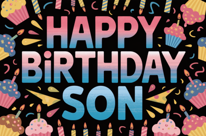 Happy Birthday Son Card Design