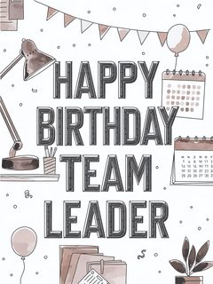 Watercolor Happy Birthday Card for Team Leader
