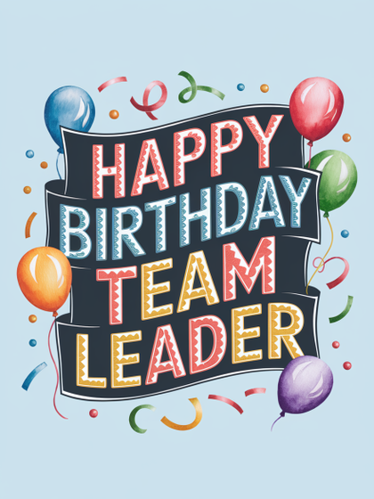 Free Download Happy Birthday Team Leader Banner