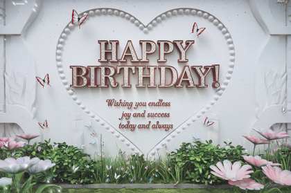 White Wall Happy Birthday