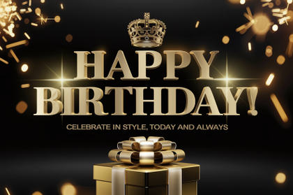 Regal Birthday Celebration With Crown Gift and Sparklers
