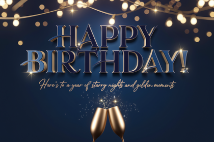 3D Rendered Happy Birthday Greeting Card