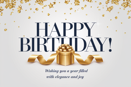 Elegant Happy Birthday Greeting Card Design
