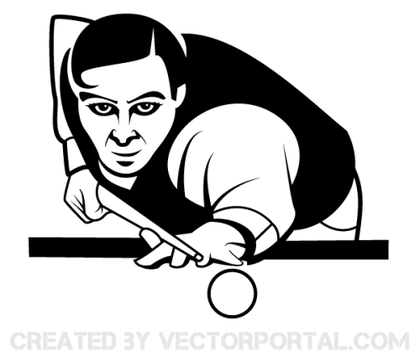 Snooker Player Vector Image