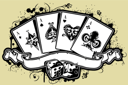 Vector Set of Aces Playing Cards