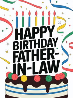 Happy Birthday Father-in-Law Cake