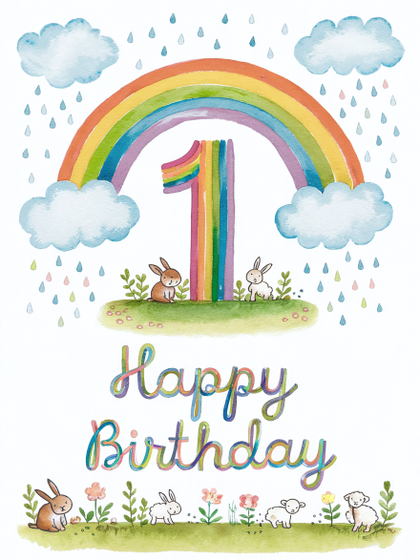 First Birthday Floral Fantasy